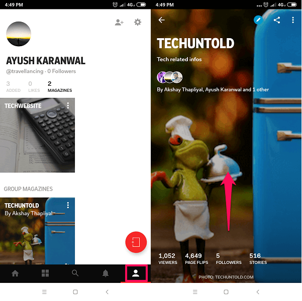 Weboldal tartalom közzététele flipboardon