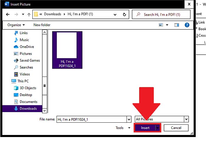 Afbeeldingsbestand invoegen in Word-bestand