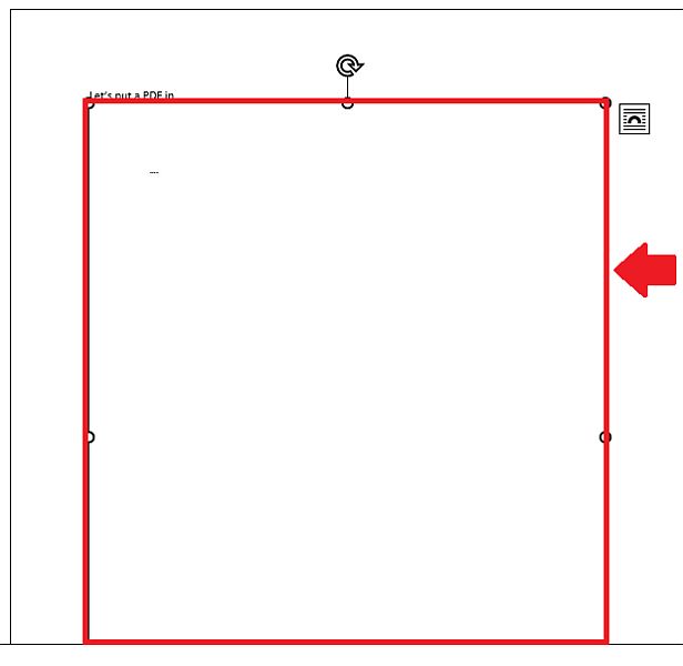 Archivo PDF que aparece como una imagen insertada en Word