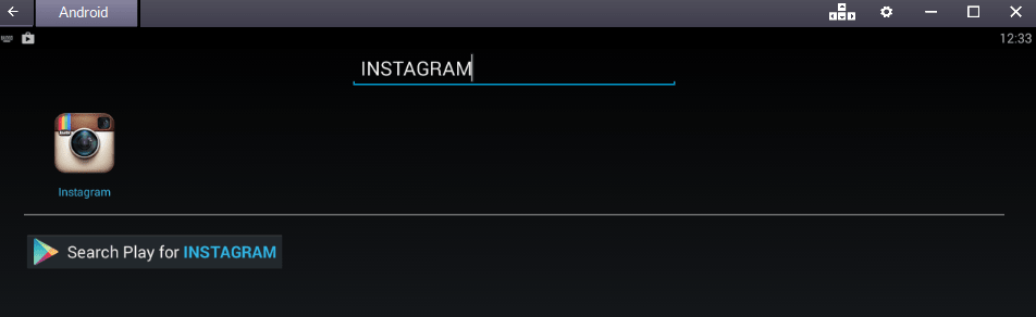 Rechercher Instagram dans Bluestacks
