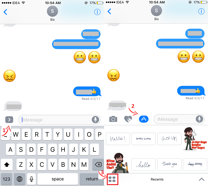 从 iPhone 上的消息安装/卸载应用程序