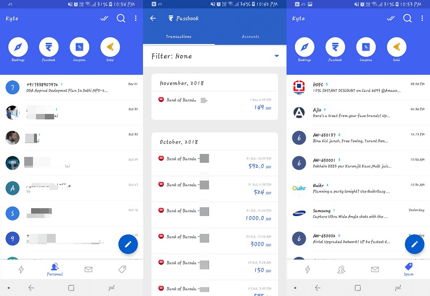 Kyte - Organizador inteligente de SMS, copia de seguridad y bloqueador de spam