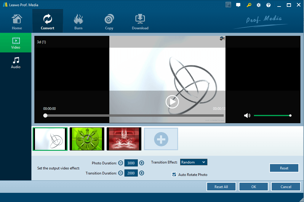 Leawo Video Converter - Slayt gösterisi düzenleyicisi
