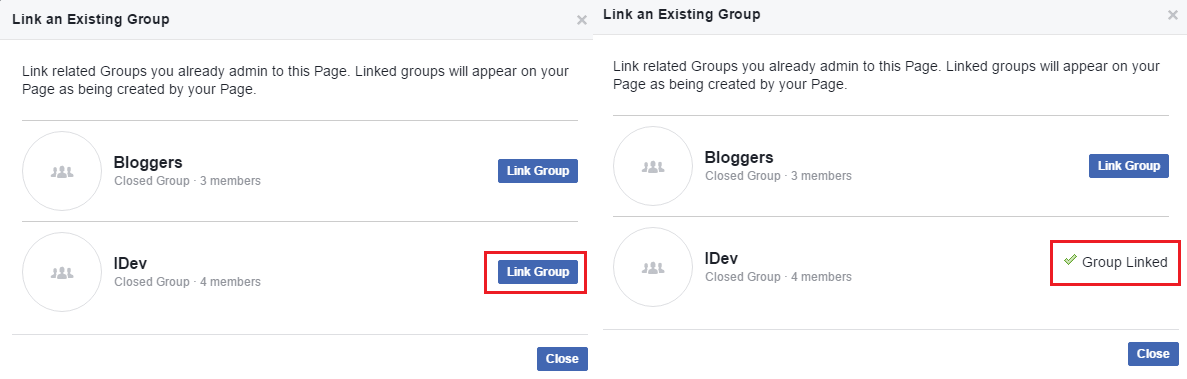將 Facebook 群組鏈接到 Facebook 頁面