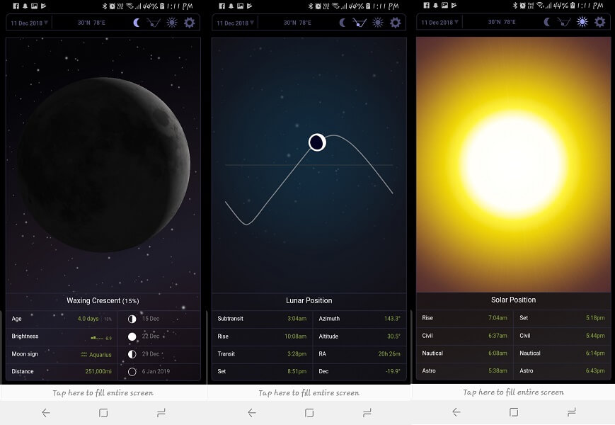 Luna Solaria uygulaması