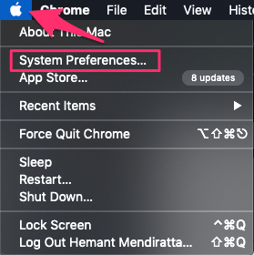 Preferências do Sistema do Mac