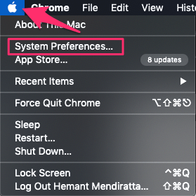 Προτιμήσεις συστήματος Mac