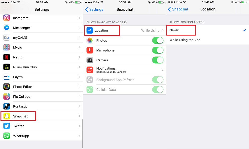 Udělejte se neviditelným na Snap Map