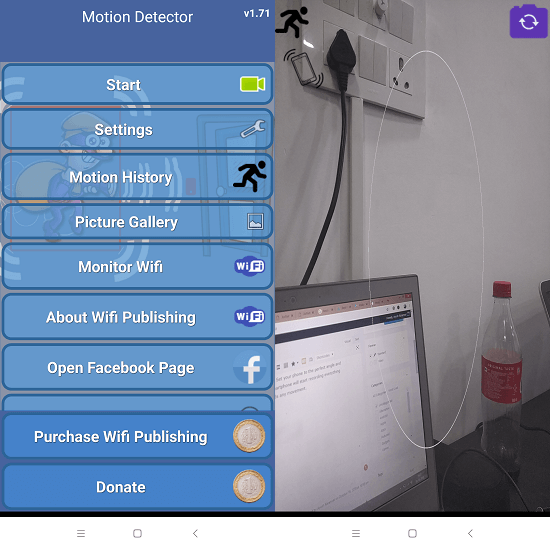 Detector de movimento Android