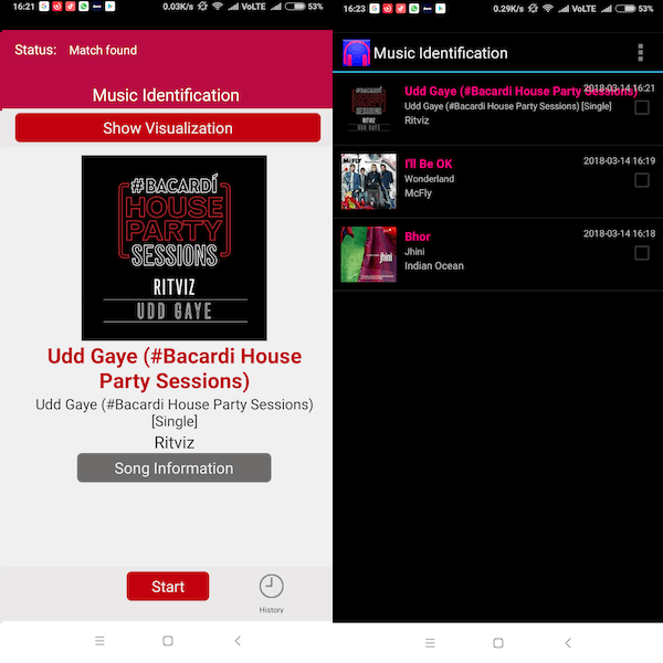 Application Music Identifier