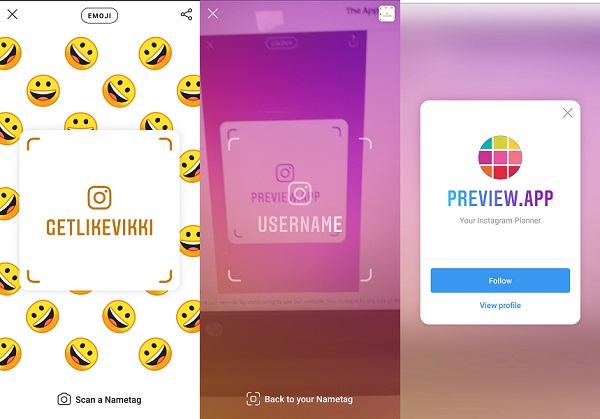 redigera Instagram NameTag