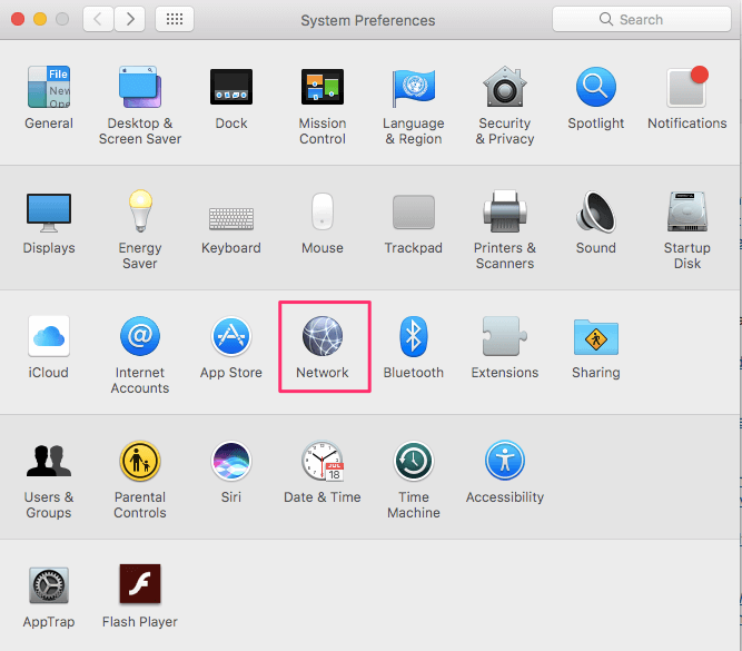 Ρυθμίσεις δικτύου σε Mac