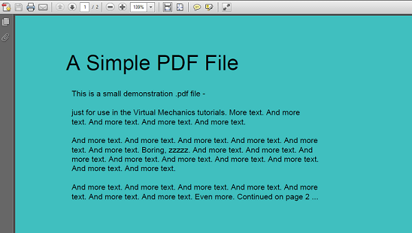 Sfondo PDF Colore cambiato