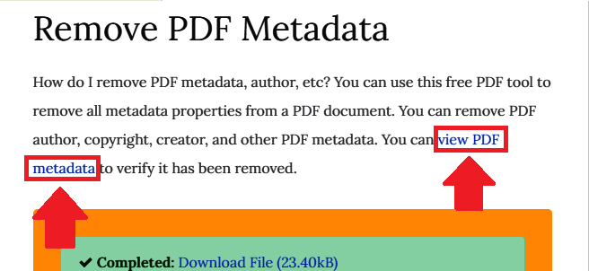 PDFSì Visualizza i metadati PDF