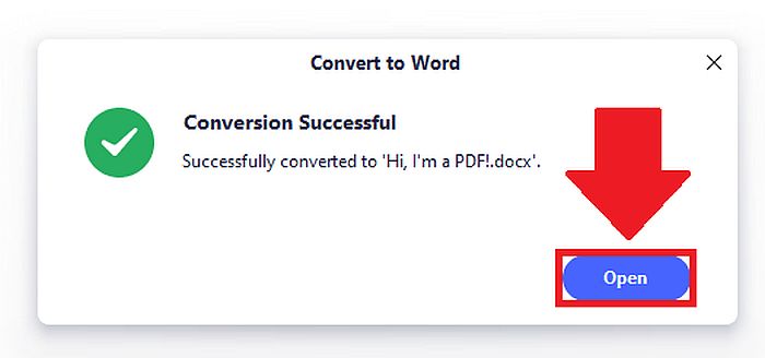 PDFelement conversie succesvol