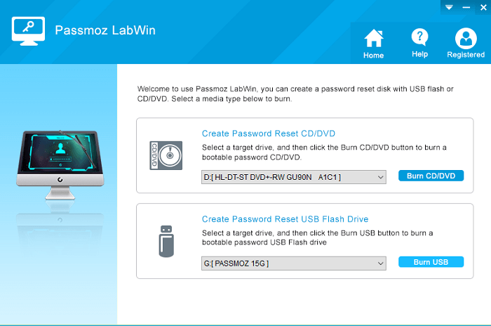 PassMoz LabWin - Windows lösenordsåterställning