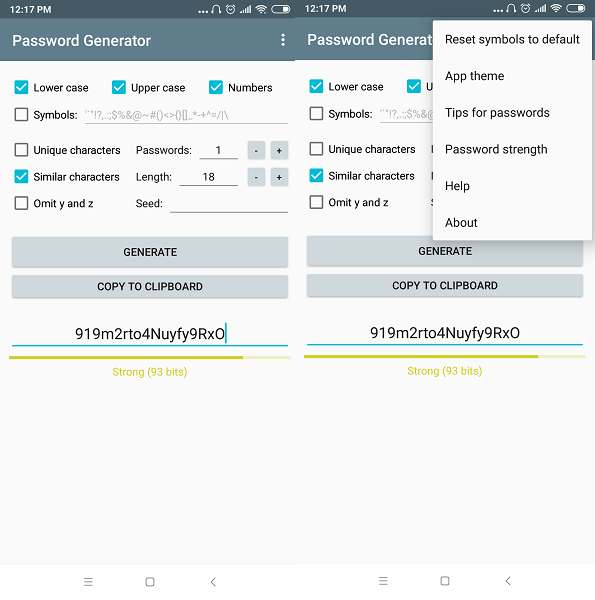 Генератор паролей - Android-приложение с открытым исходным кодом
