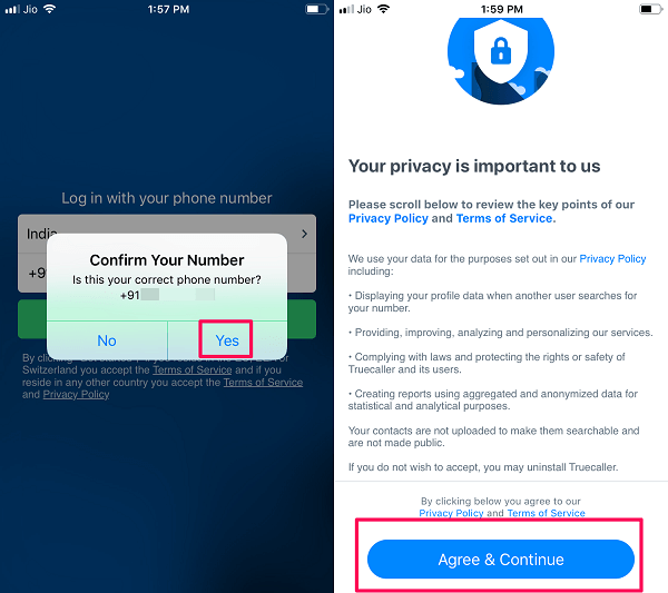 aktivujte Truecaller na iPhone