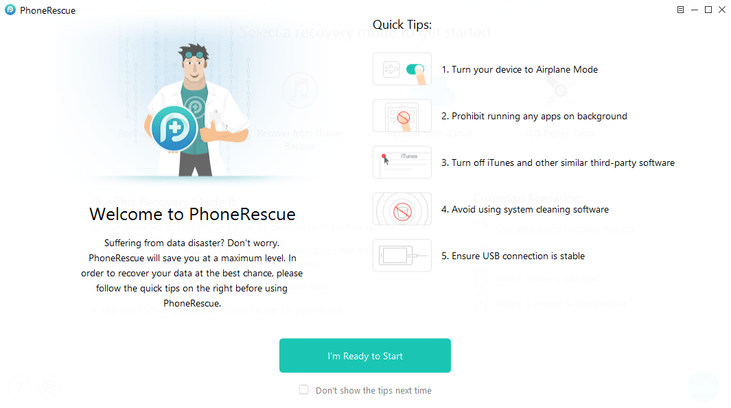 برنامج PhoneRescue نصائح iOS