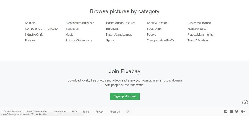 Pixabay- Alternative nettsteder som unsplash