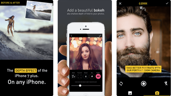 Aplikace Portrait Blur pro iOS