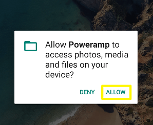 Oprávnění Poweramp
