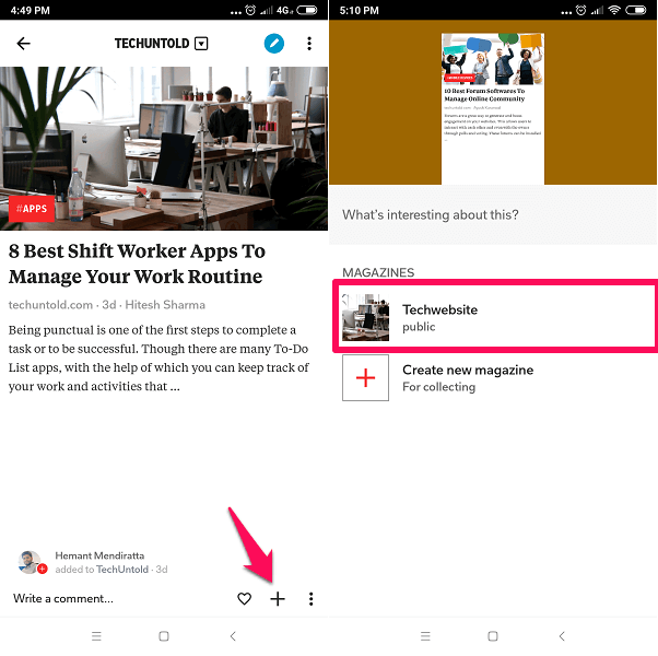 Adja hozzá a közzétett cikket a Flipboard Magazine-hoz