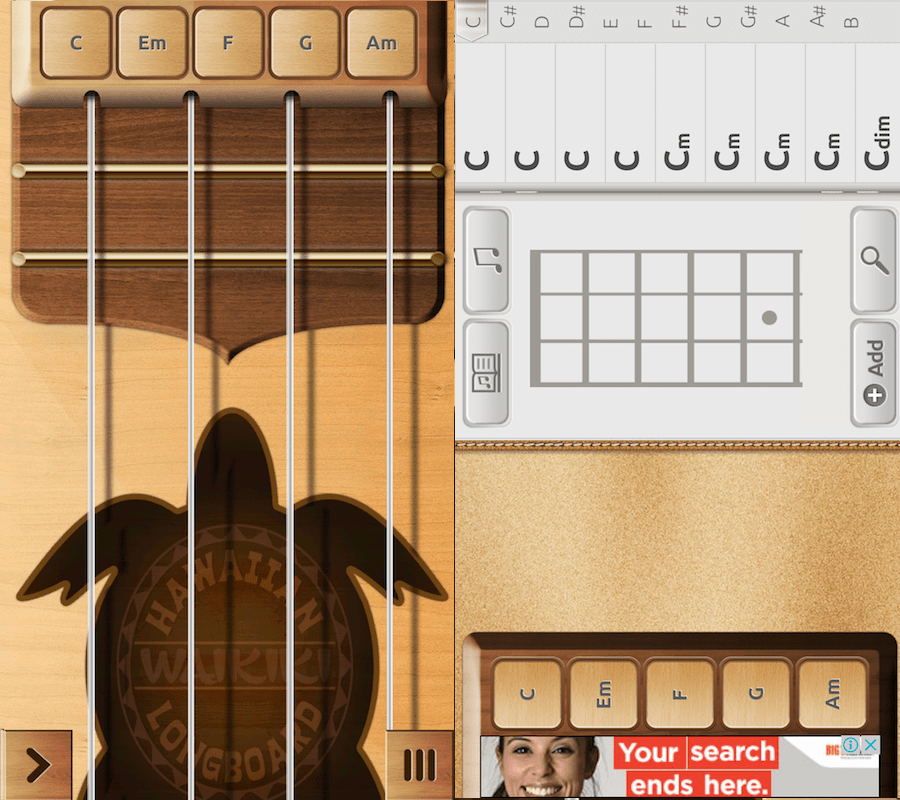 Ekte ukulele gratis app for Android