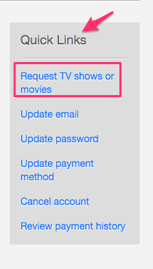 Anmod om tv-serier eller film på Netflix