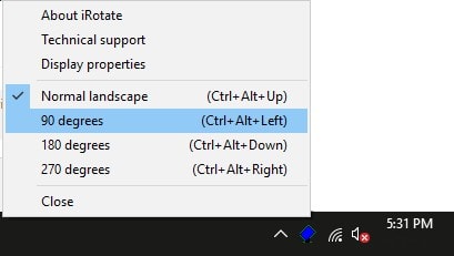 Roter Windows Display med iRotate Software