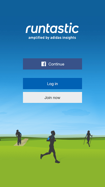 Runtastic 應用程序歡迎屏幕