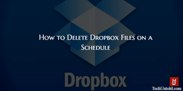 Dropbox-bestanden volgens een schema verwijderen