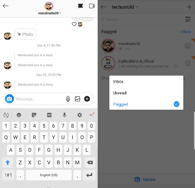 Signaler et filtrer les messages sur Instagram Direct