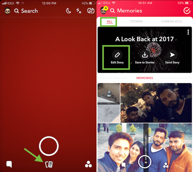 Sehen Sie sich Ihren Jahresrückblick auf Snapchat an