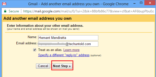 使用 Gmail 从自定义地址发送电子邮件