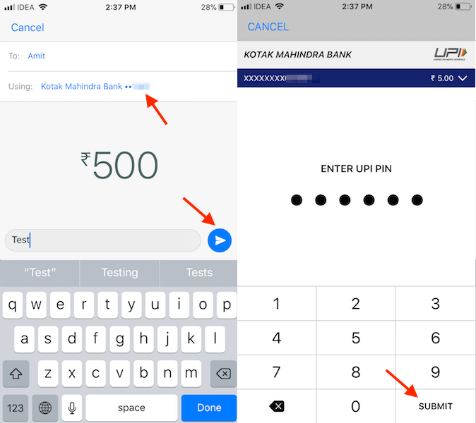 Enviar dinero en WhatsApp usando la función de pagos