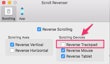 Définir une direction de défilement différente pour la souris et le trackpad sur Mac