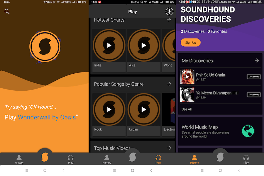 SoundHound - Alternative Shazam pour iOS et Android