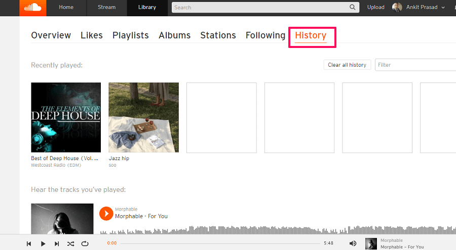 Celá historie Soundcloud