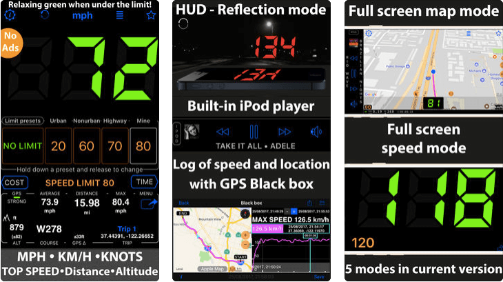 Velocímetro 55 Velocidad GPS y HUD