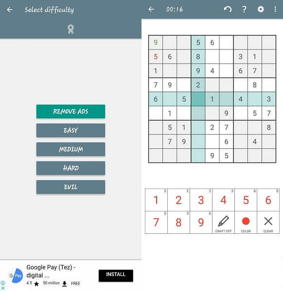 Sudoku από την Pink Pointer