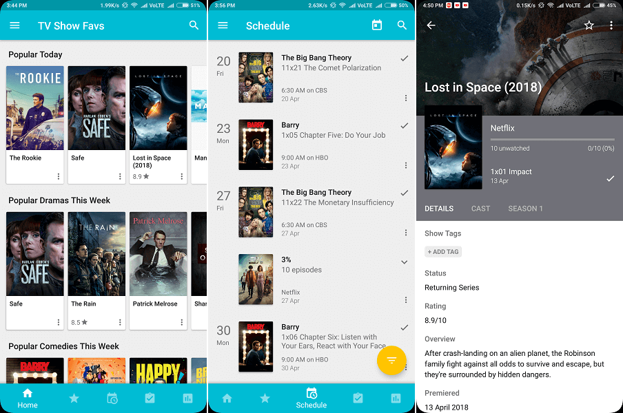 TV Show Favs - gratis tracker-app voor tv-programma