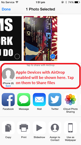 Κοινή χρήση αρχείων μεταξύ iPhone