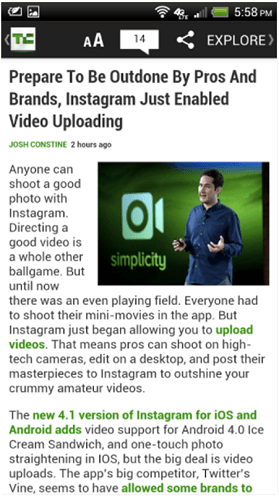 Techcrunch app