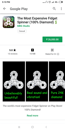 De duurste fidget spinner