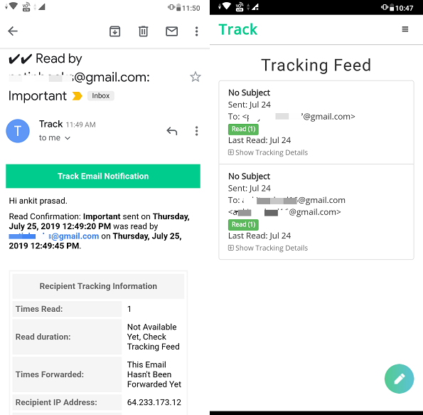 Conferma di lettura di Gmail senza che il destinatario lo sappia