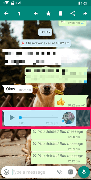 WhatsApp sesini seçin