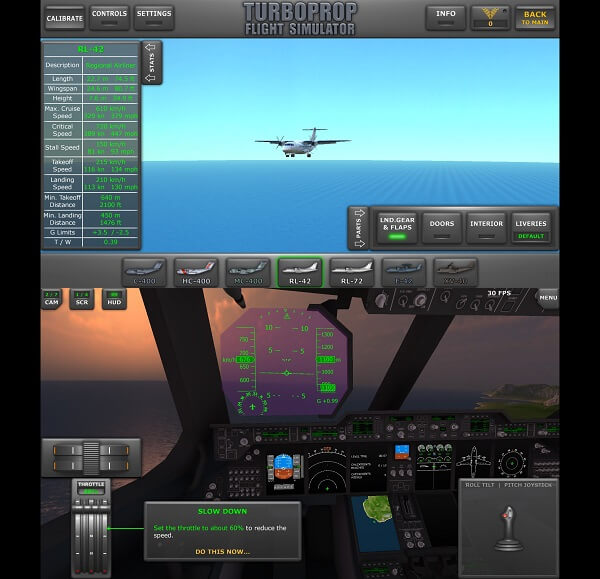 Turboprop Flight Simulator - nejlepší hry na leteckém simulátoru