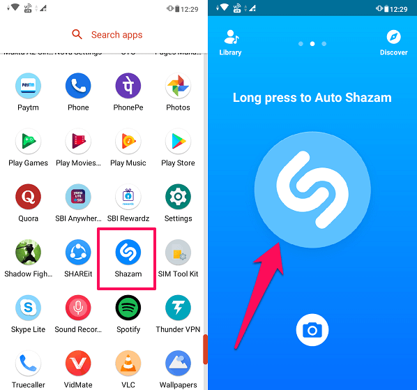 打開自動 Shazam