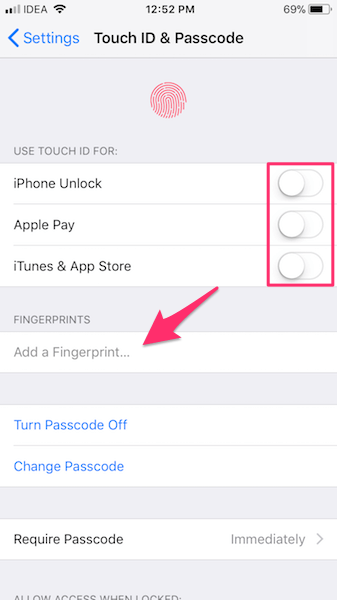 無法在此 iPhone 上激活 Touch ID